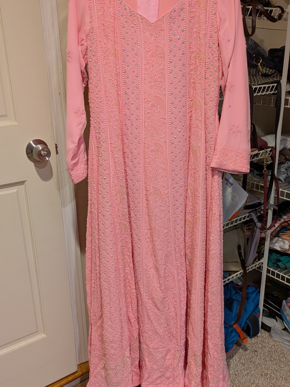Elegant Pink Embroidered Women Kurta
